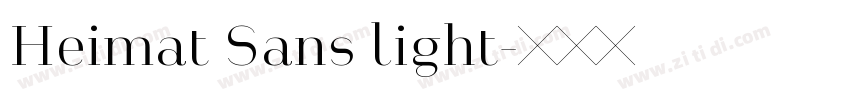 Heimat Sans light字体转换